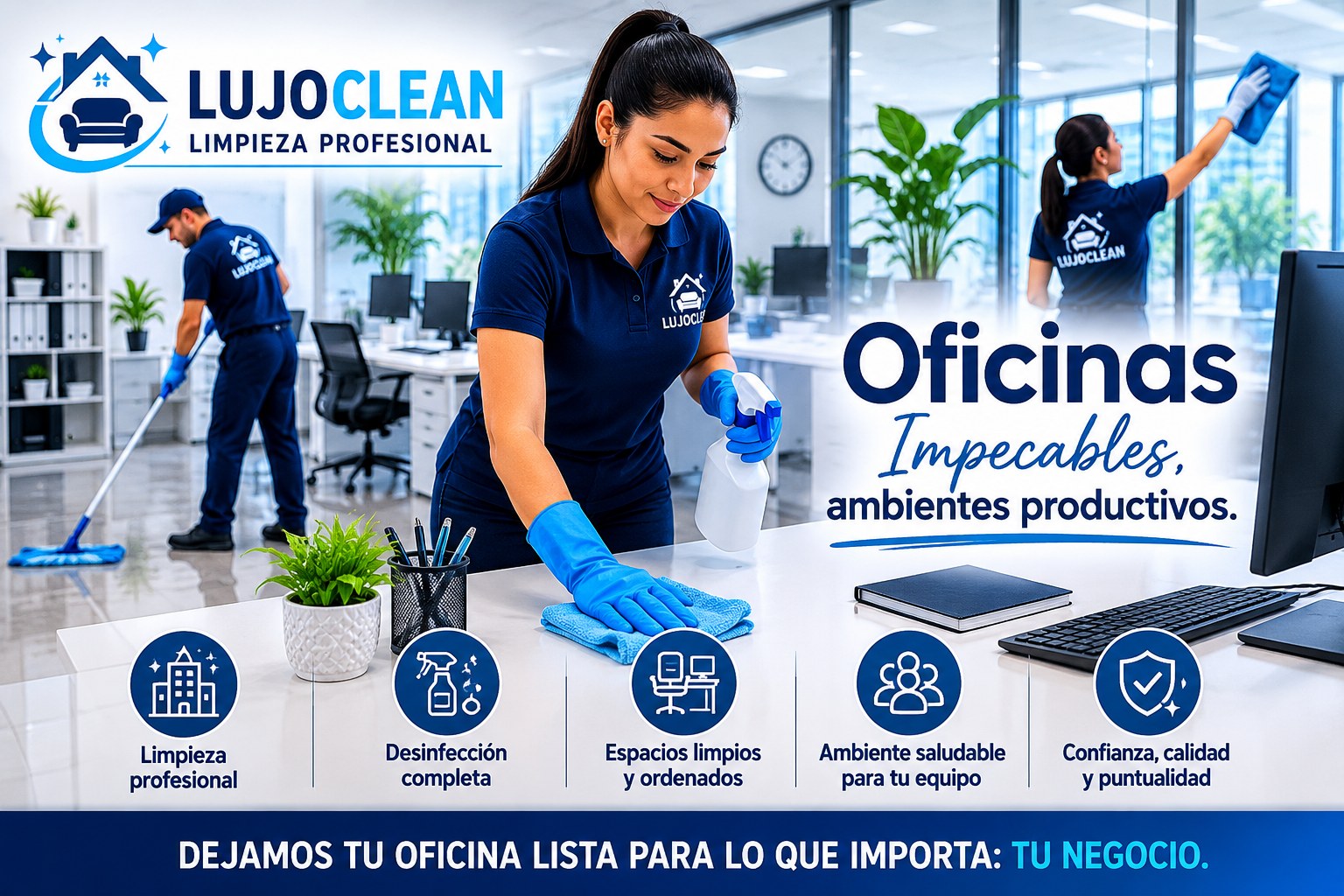 Limpieza de oficinas en Guayaquil para empresas por LUJOCLEAN