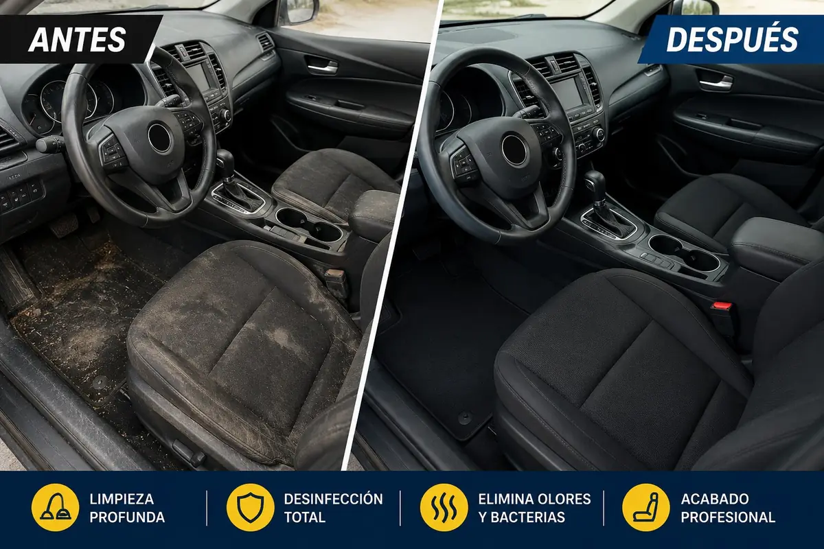 Car Wash Guayaquil antes y después de lavado de autos a domicilio